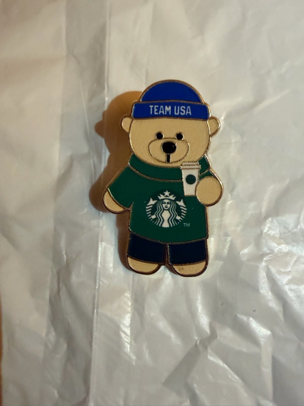 Starbucks Team USA Bearista enamel pin – limited edition